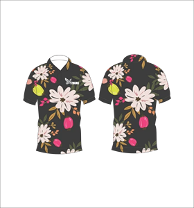 เสื้อโปโลพิมพ์ลายดอกไม้แบบกำหนดเอง แขนสั้น สวมใส่สบาย เหมาะสำหรับกอล์ฟ เทนนิส ชุดทีมฤดูร้อน - Product Image 5