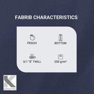 2026 Men's 97% Cotton 3% Spandex Combed Woven Stretch Twill <b>Fabric</b> 250gsm Peach Finish Apparel Pants Material - Product Image 5