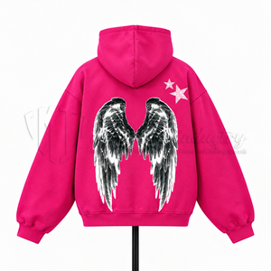 Custom Unisex Oversized <b>Pink</b> Pullover Hoodie Graphic Printed Fleece <b>Sweatshirt</b> Streetwear Hoodie for <b>Men</b> - Product Image 2
