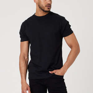 Camisetas de algodón tejidas para hombre, de alta calidad, al por mayor de fábrica, con logotipo personalizado, tallas grandes, nuevo diseño estampado, camisetas de manga corta para hombre - Product Image 4