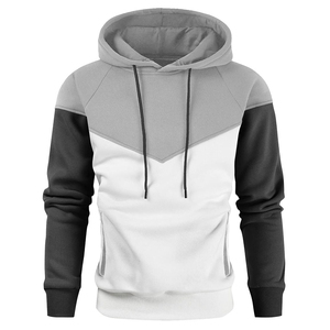 Sweat-shirt à capuche pour homme BRG, manches raglan, coupe classique, style décontracté, automne, blanc, noir, gris, polyester, sweats à capuche pour homme - Product Image 1