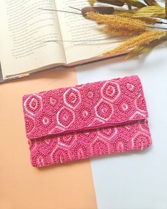 Bolso de Mano Tipo Sobre con Cuentas Bordadas de Lujo para Bodas, Fiestas, Bolso de Hombro Elegante, Vintage, Moderno, para Mujer - Product Image 5