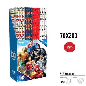 Décorations murales en papier DC Super Heroes 70X200, imprimées numériquement sur plastique, pour fêtes d'anniversaire - Product Image 1