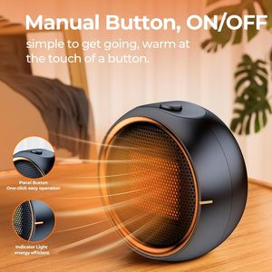 Stufa Elettrica Portatile in Ceramica PTC da 500W per Uso Interno con Riscaldamento Rapido e Protezione dal Surriscaldamento - Product Image 2