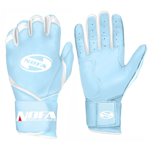 Guantes de Bateo de Cuero Personalizados en Negro/Blanco, Acolchados, con Cierre de Hebilla Ambidiestra, Tejido de Punto, para Entrenamiento de Béisbol para Adultos, en Varios Tamaños - Product Image 4