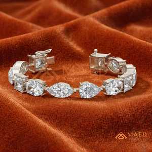 สร้อยข้อมือเทนนิสโมอิสซาไนต์เงินแท้ 925 สำหรับผู้หญิง เครื่องประดับแฟชั่นหรูหรา สไตล์เรียบหรูสำหรับทุกวัน - Product Image 2
