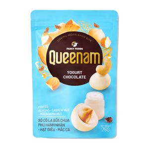 Dragées au chocolat de qualité supérieure, fabricant direct, HALAL, OEM/ODM, amandes, noix de cajou, noix de macadamia enrobées de chocolat au yaourt, 75g - Product Image 1