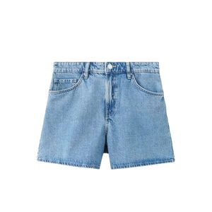 Shorts de Mezclilla de Cintura Alta para Mujer, Lavado Claro, Corte Recto, Casual, Moda de Verano, Venta al Por Mayor, Shorts de Mezclilla de Corte Recto - Product Image 1