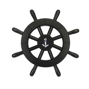 Wooden <b>Ship</b> <b>Wheel</b> Admiralty Wall Accent Crafted to Showcase Classic Maritime Heritage with Elegant Coastal Interior Styling - Product Image 1