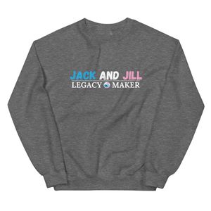 เสื้อสเวตเชิ้ตคอกลมแขนยาวลายกราฟิก Jack and Jill Unisex Legacy Maker สวมใส่สบายๆ สไตล์ลำลอง รับผลิตเสื้อผ้าขายส่งตามสั่ง - Product Image 2