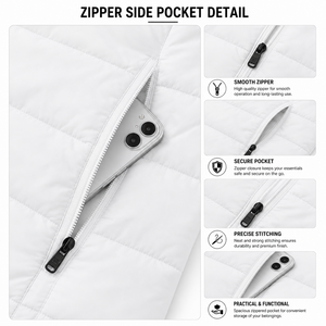 Chaleco Térmico Premium para Hombre, para Invierno y Actividades al Aire Libre, sin Mangas, con Acolchado Ligero, Tejido de Poliéster Transpirable, para Senderismo - Product Image 3