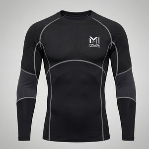 Camiseta de Manga Larga Titan Shield, Compresión, Transpirable, Ecológica, de Secado Rápido, para Hombre, Gimnasio, Entrenamiento, Rendimiento Táctico, MALUZA - Product Image 1