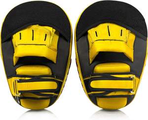 Custom Micro Boxing Focus Mitts Leather Curved Target <b>Pads</b> for Training & Sparring MMA Muay Thai kicboxing - Product Image 4