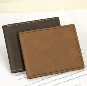 Cartera Corta de Moda Ligera para Hombre, Tendencia 2026, OEM, Cuero Genuino de Alta Calidad, Logotipo Personalizado, Precio al por Mayor - Product Image 1