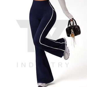 Nuevos Leggings de Yoga de Cintura Alta para Mujer, Tallas Grandes, Transpirables, de Spandex/Poliéster, Personalizables, Fitness, Moda, Sexy, Venta al Por Mayor, Negros - Product Image 3