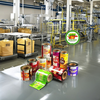 Film d'emballage plastique multicouche personnalisé en PE, imprimé et laminé, de qualité alimentaire, en rouleau, pour aliments en conserve