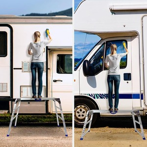 Plataforma de Trabajo Ajustable (47"x20") Ultra Ancha, Portátil, Plegable, de Aluminio, con Capacidad para 330 Libras, 50 Niveles - Product Image 6