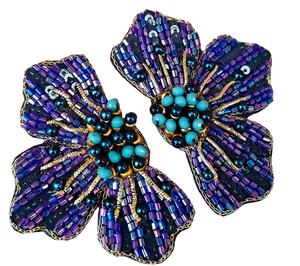 ต่างหูหรูหรา งานปักมือ ต่างหูประดับลูกปัดหลากหลายแบบ ต่างหูสำหรับผู้หญิง เครื่องประดับงานเทศกาล ราคาดีที่สุด ต่างหูประดับลูกปัด - Product Image 1