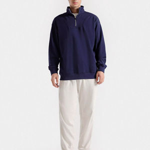 Sweat-shirt uni pour homme – Pull en molleton de coton de qualité supérieure pour l'hiver - Product Image 1