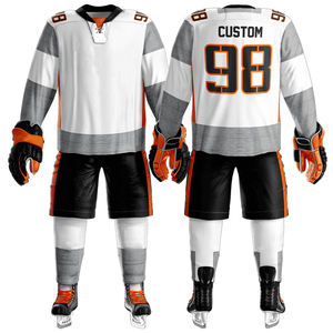 Ensemble d'uniformes de hockey sur glace personnalisés imprimés par sublimation – Maillot et pantalon respirants pour équipes professionnelles – Fourniture en gros OEM - Product Image 1