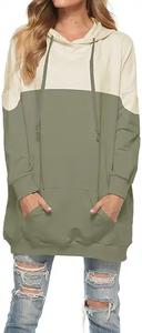 Women's Winter Custom Logo Embroidered Two-Piece Sportswear Set Flared Pants Hoodie Style Solid Pattern Casual - Product Image 5