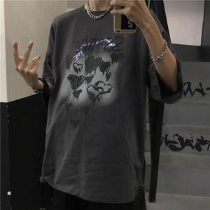 เสื้อยืดโอเวอร์ไซส์สไตล์ฮาราจูกุ ออกแบบสำหรับผู้หญิง ทรงหลวมใส่สบายตามเทรนด์แฟชั่น - Product Image 1