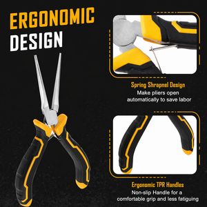 Mini Stainless Steel <b>Pliers</b> <b>Set</b> 6 Piece Jewelry Making Tools Needle Nose Diagonal Cutter Bent Nose End Cutting Storage Pouch - Product Image 3