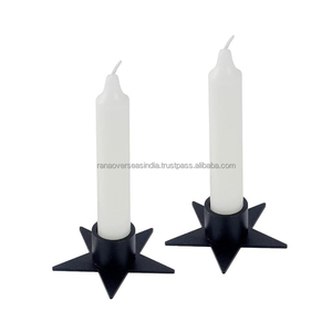 Porte-bougie conique noir pentagramme pièce maîtresse élégante pour les décorations de mariage et d'anniversaire à la maison à des prix abordables - Product Image 1