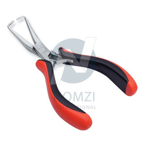 Pinzas de mano con logotipo personalizado para extensiones de cabello con micro/nano anillos, herramienta de apertura y extracción, para uso doméstico, mango negro, con dientes curvos - Product Image 3
