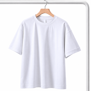 เสื้อยืดคอกลมโอเวอร์ไซส์ผ้าฝ้ายแบบยูนิเซ็กซ์  รับทำโลโก้ตามสั่ง ขายส่งจำนวนมากจากโรงงานผลิตเสื้อผ้า - Product Image 3