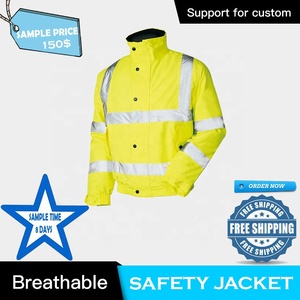 Chaqueta de Trabajo Reflectante de Alta Visibilidad Unisex, Impermeable y Transpirable, Uniforme de Seguridad para Construcción, Carreteras y Uso en Exteriores - Product Image 6