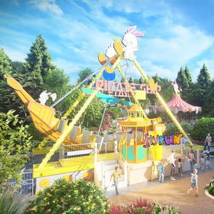 Parc d'attractions familial en plein air, nouvelle conception, équipement de terrain de jeu à grande échelle avec parcours de cordes, parc aquatique, bateau pirate pour tous les âges - Product Image 3