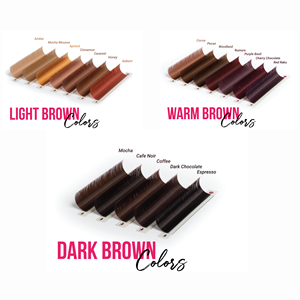 Charmlash, fabricant d'extensions de cils en gros, plateaux de cils brun foncé, cils volumineux russes, best-sellers, aspect naturel - Product Image 1