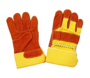 Canadian Rigger Cowhide Split Leather Safety <b>Gloves</b> <b>Warm</b> Thick Industrial Design <b>Work</b> Protection Cotton Nylon for Household Use - Product Image 1