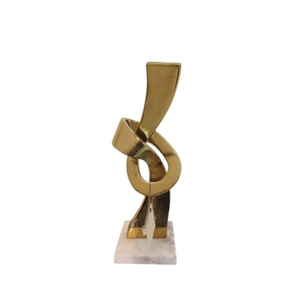 Escultura Abstracta Moderna de Latón, Forma Irregular, Decoración de Mesa, Decoración de Interiores para Sala de Estar, Arte Decorativo - Product Image 1