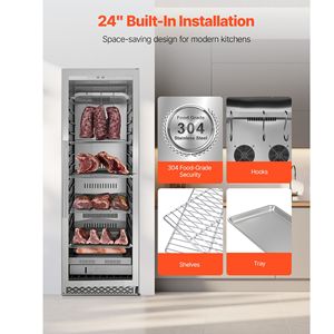 Frigorifero per Stagionatura a Secco da 298 LBS, Attrezzatura da Cucina Commerciale con Controllo Preciso di Temperatura e Umidità - Product Image 4
