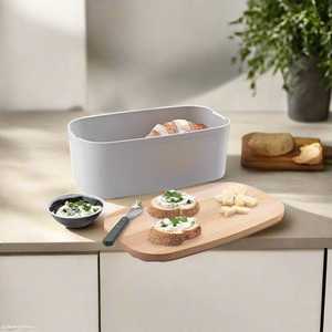 Modern Kitchen Organizer Container <b>with</b> Wooden <b>Lid</b> for Pantry <b>Storage</b> Countertop Organization and Home <b>Decor</b> - Product Image 5