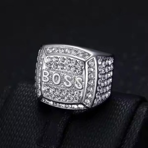 Premium Moissanite Iced Out Diamond Hip Hop <b>Ring</b> Sparkling Hip Hop Moissanite Diamond <b>Ring</b> For <b>Mens</b> - Product Image 2
