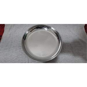 Bandeja de Servir de Metal Martillado de Lujo |   Plato Redondo de Acero Inoxidable 18/8, Plato Decorativo para Cocina y Comedor, Bandeja para Servir al por Mayor - Product Image 6