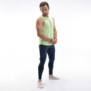 Débardeurs pour hommes à prix avantageux, personnalisables avec logo, coupe ajustée, unis, respirants, sans manches, pour l'entraînement, 100% coton. - Product Image 2