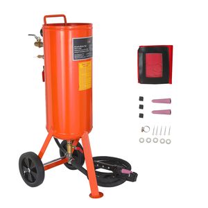 High Pressure 10-Gallon Heavy Duty Portable <b>Sandblaster</b> 60-110 PSI Abrasive Blasting Tank with Air Sand Blasting Kit - Product Image 6