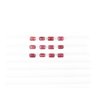 Rubis naturels de Bangkok, octogones calibrés 4x6mm, pierres précieuses de rubis naturelles facettées pour la fabrication de bijoux, prêtes à l'emploi - Product Image 2