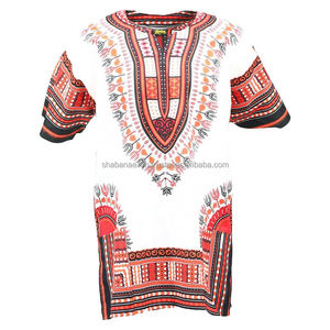 Camisas de verano Colorido África Ropa étnica Dashiki Kaftan Conjuntos de hombres Fabuloso Dashiki Camisas Mayorista - Product Image 5
