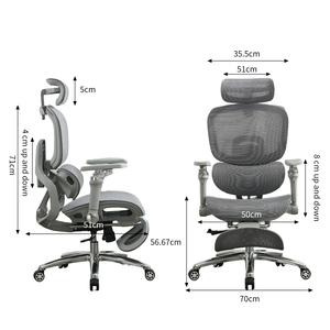 Chaise de bureau ergonomique intelligente de haute qualité pour la maison et le bureau, avec massage intelligent et protection lombaire - Product Image 2