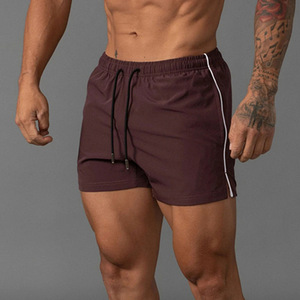 Shorts de Playa para Hombre, Negros, de Secado Rápido, con Cordón Ajustable, Ecológicos, con Franja Lateral de Color Degradado, Cintura Media, Tejido de Poliéster y Spandex - Product Image 5