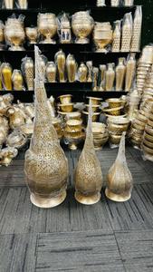 Vase décoratif en métal doré pour centre de table de Noël, grande urne, présentoir pour événements, ornement de mariage et de fête - Product Image 3