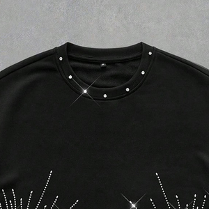 Camiseta Gráfica con Pedrería para Hombre, Diseño Brillante, Suave y Transpirable, para Moda Casual, Fiestas y Uso Diario - Product Image 3