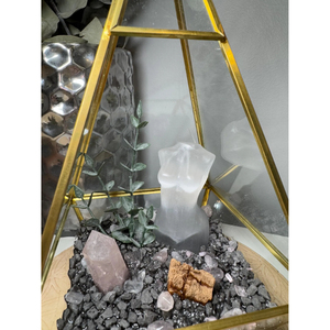 Hot Selling Reasonable Price <b>Clear</b> Glass Modern Luxury Black Terrarium With Brass Border New Arrival Terrarium for Home Decorate - Product Image 6