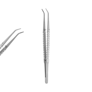 Micro-pince anatomique angulaire 1,3 mm en acier inoxydable de haute qualité, utilisation dentaire professionnelle manuelle, fabricant pakistanais - Product Image 1