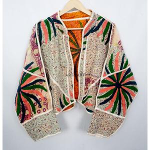 Wholesale 100% Cotton Designer <b>Kantha</b> <b>Jacket</b> MultiColor Ethnic Style Embroidery with open closure Handmade Vintage <b>kantha</b> <b>jacket</b> - Product Image 1